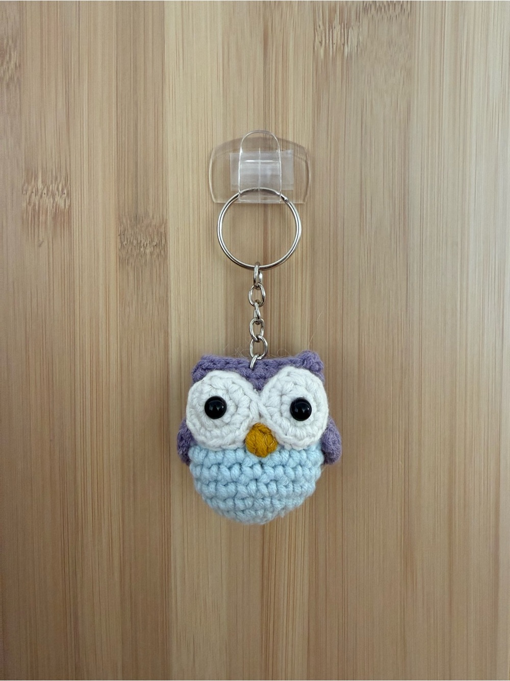 Owl crochet keychain